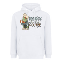 White froggy before coffee Heavyweight Hoodie - MaliasSmallBusiness