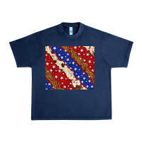 Navy 4th of July USA flag leopard cowhide 20oz tumbler Urban Heavy Tee - Neo Western