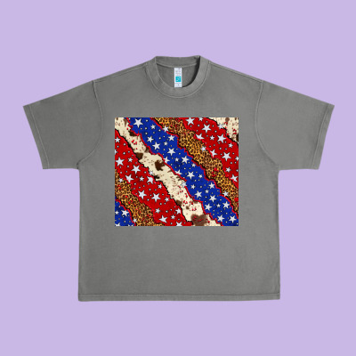 4th Of July Usa Flag Leopard Cowhide 20oz Tumbler Urban Heavy Tee Designed By Neo Western