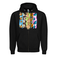 Black easter bunny butterfly daisy and sunflower with cowhide and  leopard b Zipper Hoodie - Artiststas
