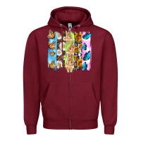 Burgundy easter bunny butterfly daisy and sunflower with cowhide and  leopard b Zipper Hoodie - Artiststas