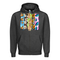 Charcoal Heather easter bunny butterfly daisy and sunflower with cowhide and  leopard b Zipper Hoodie - Artiststas