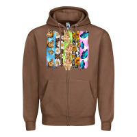 Chestnut easter bunny butterfly daisy and sunflower with cowhide and  leopard b Zipper Hoodie - Artiststas