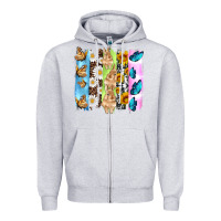 Heather Grey easter bunny butterfly daisy and sunflower with cowhide and  leopard b Zipper Hoodie - Artiststas