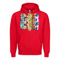 Red easter bunny butterfly daisy and sunflower with cowhide and  leopard b Zipper Hoodie - Artiststas