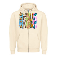 Sandshell easter bunny butterfly daisy and sunflower with cowhide and  leopard b Zipper Hoodie - Artiststas