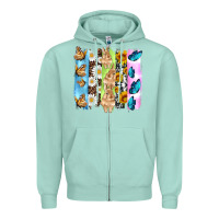 Seafoam easter bunny butterfly daisy and sunflower with cowhide and  leopard b Zipper Hoodie - Artiststas
