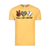 Vintage Mustard peace love west Vintage Tee - BarkalooDesign