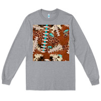 Heather Grey football leopard gemstone seamless pattern Long Sleeve Tee - JahusDesignShop