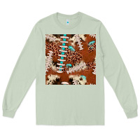 Matcha football leopard gemstone seamless pattern Long Sleeve Tee - JahusDesignShop
