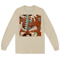 Mushroom football leopard gemstone seamless pattern Long Sleeve Tee - JahusDesignShop