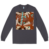 Smoke football leopard gemstone seamless pattern Long Sleeve Tee - JahusDesignShop