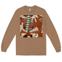 Toasted Coconut football leopard gemstone seamless pattern Long Sleeve Tee - JahusDesignShop