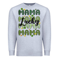 Heather Grey lucky mama Premium Sweatshirt - MaliasSmallBusiness