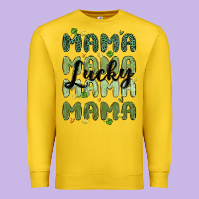 Lucky Mama Premium Sweatshirt Designed By Maliassmallbusiness