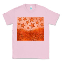 Bubblegum Pink orange glitter star Classic Tee - JahusDesignShop