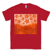 Red orange glitter star Classic Tee - JahusDesignShop