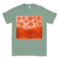 Sage orange glitter star Classic Tee - JahusDesignShop