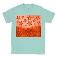 Seafoam orange glitter star Classic Tee - JahusDesignShop