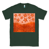Sports Green orange glitter star Classic Tee - JahusDesignShop