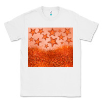 White orange glitter star Classic Tee - JahusDesignShop