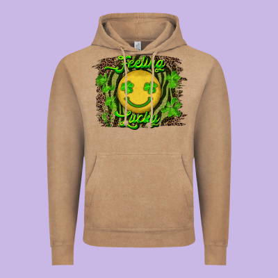 Feeling Lucky Vintage Hoodie Designed By Ranaportraitstore