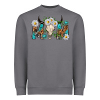 Storm mom with bull skull Heavyweight Sweatshirt - texasbilliewilder