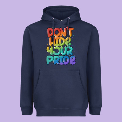 Dont Hide Your Pride Heavyweight Hoodie Designed By Maliassmallbusiness