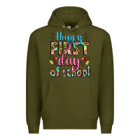 Army Green happy first day of school Premium Hoodie - BundleAndBundleShop
