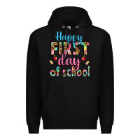 Black happy first day of school Premium Hoodie - BundleAndBundleShop