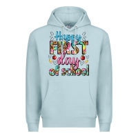 Blue Mist happy first day of school Premium Hoodie - BundleAndBundleShop