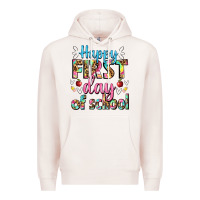 Pale Pink happy first day of school Premium Hoodie - BundleAndBundleShop