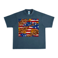 Midnight Navy 4th of July USA flag leopard sunflower 20oz tumble Urban Heavy Tee - Neo Western