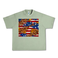 Oil Green 4th of July USA flag leopard sunflower 20oz tumble Urban Heavy Tee - Neo Western