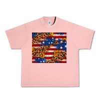 Salmon 4th of July USA flag leopard sunflower 20oz tumble Urban Heavy Tee - Neo Western
