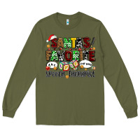 Army Green santas favorite speech therapist Long Sleeve Tee - AdoDesignShop