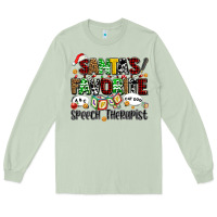 Matcha santas favorite speech therapist Long Sleeve Tee - AdoDesignShop