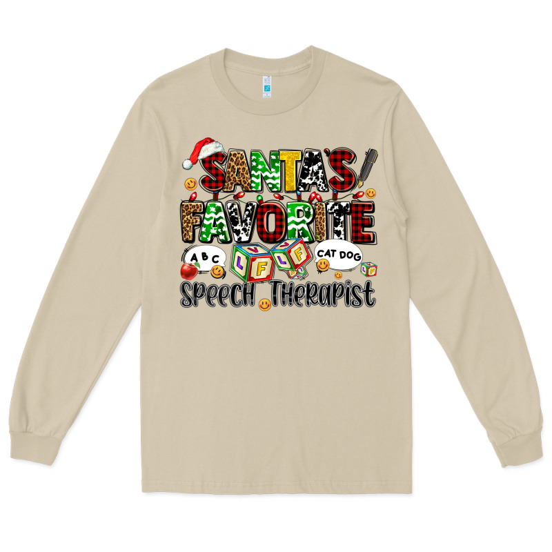 Santas Favorite Speech Therapist Long Sleeve Tee by AdoDesignShop | Teevron