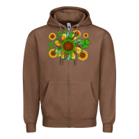 Chestnut st patricks sunflowers with shamrock and glitters with leopard Zipper Hoodie - Artiststas