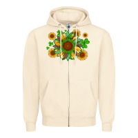 Sandshell st patricks sunflowers with shamrock and glitters with leopard Zipper Hoodie - Artiststas