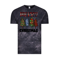 Cloud Black merry christmas trees Vintage Tee - RanaPortraitStore