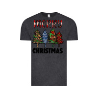 Vintage Black merry christmas trees Vintage Tee - RanaPortraitStore