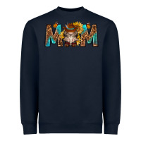 Navy mom with bull skull Heavyweight Sweatshirt - texasbilliewilder