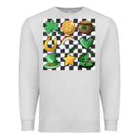 Dove Grey checker board lucky charms Premium Sweatshirt - MaliasSmallBusiness
