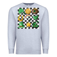 Heather Grey checker board lucky charms Premium Sweatshirt - MaliasSmallBusiness
