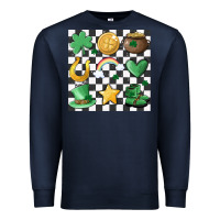 Navy checker board lucky charms Premium Sweatshirt - MaliasSmallBusiness