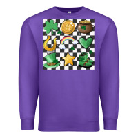 Purple checker board lucky charms Premium Sweatshirt - MaliasSmallBusiness