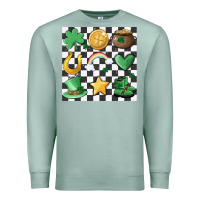 Seafoam checker board lucky charms Premium Sweatshirt - MaliasSmallBusiness