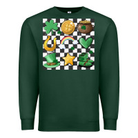 Sports Green checker board lucky charms Premium Sweatshirt - MaliasSmallBusiness
