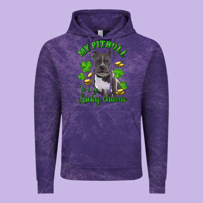 St Patricks Day My Pitbuli My Lucky Charm Vintage Hoodie Designed By Ranaportraitstore